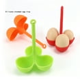 thumbnail image 2 of Billuyoard Olla de silicona para huevos, 3 agujeros, de mano, Color sólido, reutilizable, lavable, hogar, cocina, caldera, accesorios de herramientas de Cocina y Comedor Naranja Billuyoard HA079650-03, 2 of 6
