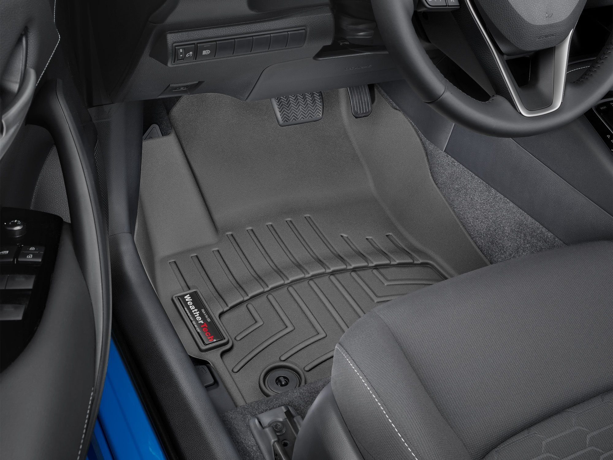 WeatherTech Custom Fit FloorLiners compatible with Toyota Corolla Hatchback, GR Corolla - 1st Row (Driver & Passenger), Black
