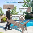 thumbnail image 2 of NALONE Chaise Lounge Set of 2 Outdoor with 5-Position Adjustable Backrest, HDPE Lounge Chair for Outside Supports Up to 400 LBS, Pool Lounge Chairs for Patio Poolside Deck Beach Backyard(Grey Brown), 2 of 8
