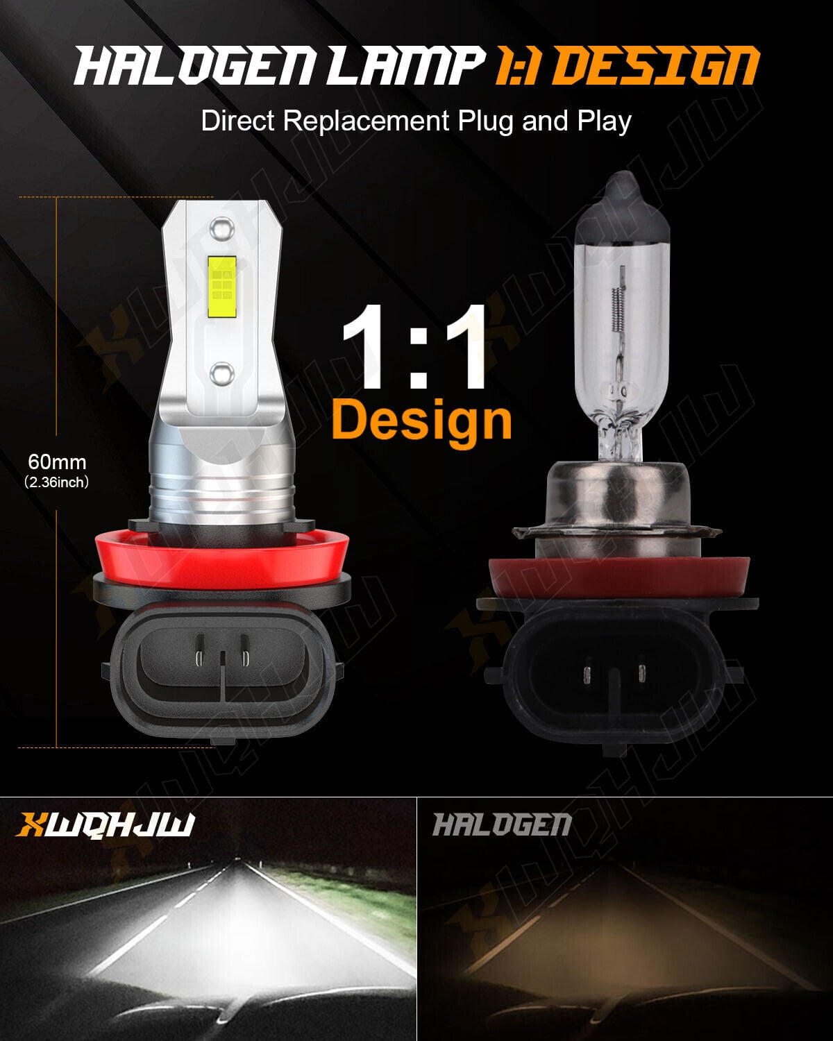For 2009-2012 Dodge Ram 1500 2500 3500 LED Headlight Bulbs High Low Beam + Fog Lights,Pack of 6