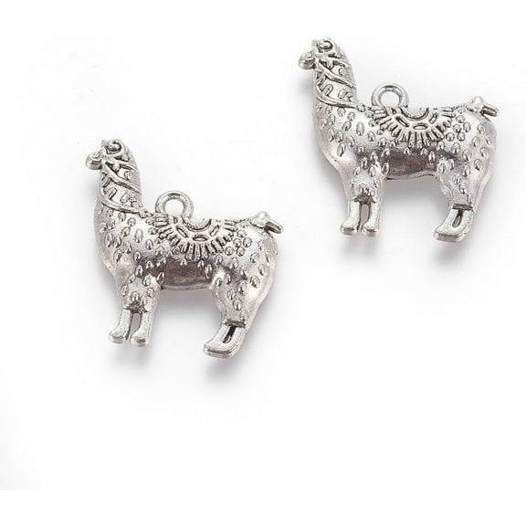 5 Pcs Llama Charms Pendant Tibetan Style Zinc Alloy Pendants Jewelry Making Charms Metal Charms Pendant Pendant Ornament for Women DIY Necklace Bracelet Earring Jewelry Craft Making