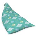 thumbnail image 2 of Clouds Lounger Chair Bag, Repetitive Nimbus Raindrops Autumnal Weather Illustration, High Capacity Storage with Handle Container, Lounger Size, Turquoise Mint Green, by Ambesonne, 2 of 5