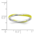 thumbnail image 5 of 925 Sterling Silver Stackable Expressions Twisted Yellow Enameled Ring Size: 5; for Adults and Teens; for Women and Men, 5 of 5
