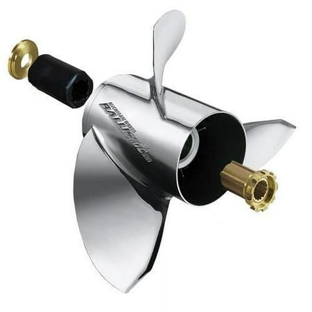 UPC: 0014984020558 | Michigan Wheel 937521 14-3/8 x 21 LH 3 Blade Ballistic SS Propeller V6/V8 4-3/4 Gearcase