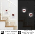 thumbnail image 6 of Butterfly LED Square Night Lights - Energy Efficient Plug-in Wall Lamp with Auto Sensor, Soft Glow Illumination - for Bedroom, Nursery, Bathroom - Set of 2, White, 6 of 6