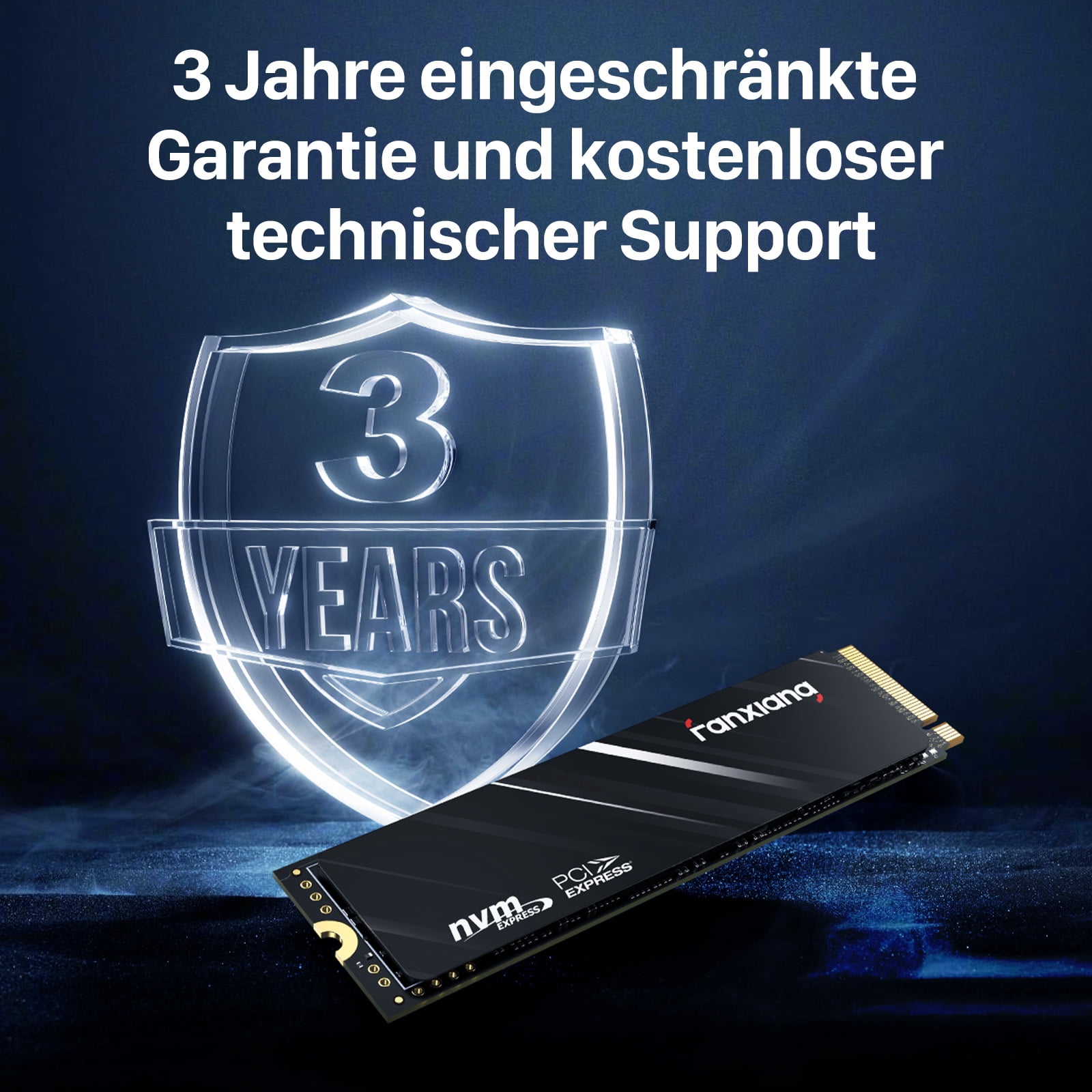Fanxiang S501Q 1TB NVMe M.2 2280 SSD, PCIe 3.0 Gen3x4 Internal Solid State Drive Up to 3500MB/s Read Speed for Laptop Desktop PC