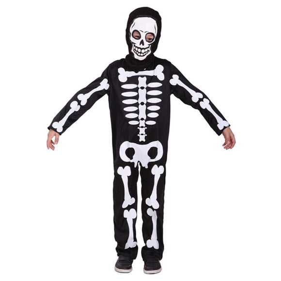 Halloween Costume Scary Skeleton Masquerade Costume Party Costume for Kids