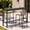 1 black table+2 beige stools, variant on Crestlive Products Outdoor Bar Table Set with 2 Stools, 55" Bar Table with Waterproof Top, Stackable Rattan Back Bar Chairs for Patio Garden Deck Backyard