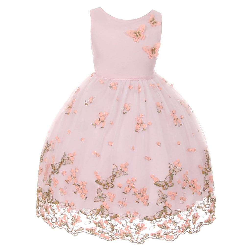 Kids Dream Kids Dream Little Girls Pink Metallic Butterfly Flower