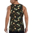 thumbnail image 3 of Fotbe Moth And Flowers Pattern Men's Quick Dry Workout Tank Top Gym Muscle Tee Fitness Bodybuilding Sleeveless T Shirt Breathable Workout Shirt-3X-Large, 3 of 9