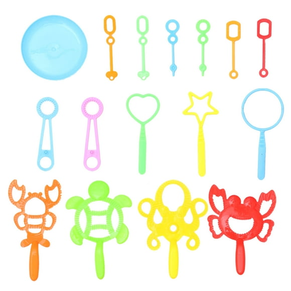 16 Pcs Bubble Making Stick Durable Portable Safe Handheld Bubble Sticks Cartoon Bubble Show Toy Bubble Blowing Bar Kit for Outdoor Children Pool