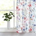 thumbnail image 3 of Fragrantex Red Floral Sheer Curtains 96 inches Long for Bedroom,Colorful Window Curtains Multi Flower Living Room Panels,Rod Pocket 40"Wx95"L, 3 of 6