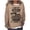 Khaki, variant on Patlollav Womens Oversize Funny Text Letter Print 0-Neck Long Sleeve Loosen Single Sweatshirt Tops