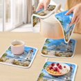 thumbnail image 5 of Summer Beach Pot Holders for Kitchen Heatproof Potholder, 3 Pack Retro Lighthouse Sailing Nautical Hot Pads Multipurpose Oven Pads Cloth Potholders Trivet for Cooking Baking, 5 of 8