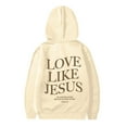 thumbnail image 5 of Tiijoy Hoodie for Girls Jesus Letter Print Hooded Sweatshirt Pullover Top, Sizes 4-5, 5 of 7