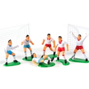 Angle View: CALIDAKA 8pcs/set Birthday Kids Toy Football Game With Goal Gate Cake Topper Decoration