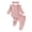 a10-Pink, variant on HCNTES Toddler Baby Girl 3Pcs Clothes Rib Knit Ruffle Long Sleeve Romper Bottom Pants Headband Outfit Set(Green,6-9 Months)