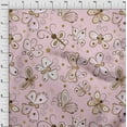 thumbnail image 4 of oneOone Cotton Flex Light Pink Fabric Butterflies Sewing Craft Projects Fabric Prints By Yard 40 Inch Wide-ZR, 4 of 5