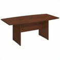 thumbnail image 1 of Bush Business Furniture 72W x 36D Boat Shaped Conference Table with Wood Base in Hansen Cherry, 1 of 5