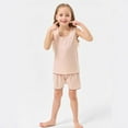 thumbnail image 4 of FYDUU Girls Pajamas Stylish Sleeveless Tank Tops and Shorts Summer Sleepwear Outfit for Kids Nightwear 2 Piece Pajama Sets 9-10 Years, 4 of 4