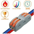 thumbnail image 3 of Terminales de conexión automática, conector rápido de cables, conector de tuerca de palanca, surtido de conductores, conectores de cables compactos (15 piezas), 3 of 5