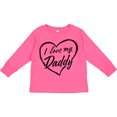 thumbnail image 3 of Inktastic I Love My Daddy in Black Chalk Heart Boys or Girls Long Sleeve Toddler T-Shirt, 3 of 5