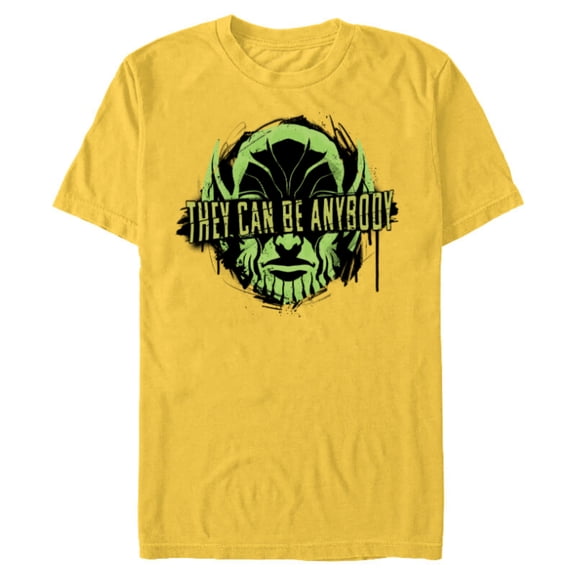 Marvel Studios Secret Invasion Skrull They Can Be Anybody - Short Sleeve Blended T-Shirt for Adults - Customized-Yellow
