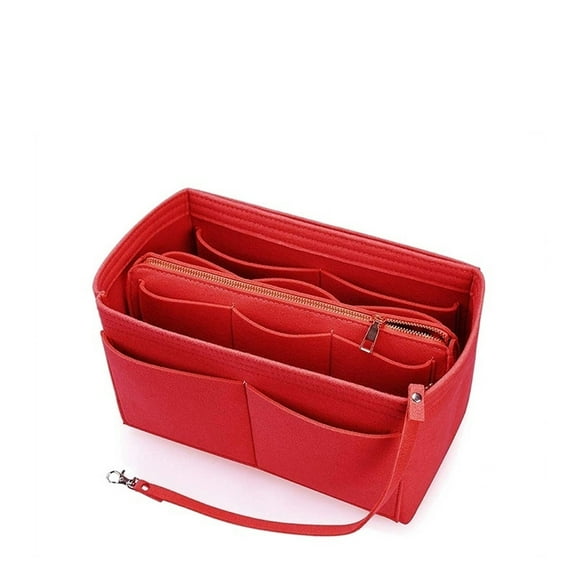 Multifunctional Large Capacity Makeup Storage Bag Felt Cloth Liner Bag Travel Insert Portable Bag In Bag Cosmetic Bag