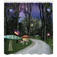 thumbnail image 3 of Ambesonne Fantasy Shower Curtain, Enchanted Forest Castle, 69"Wx75"L, Multicolor, 3 of 3