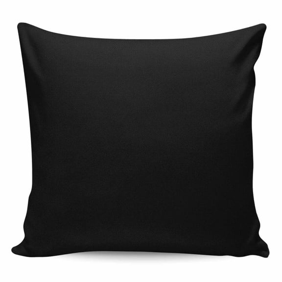 Throw Pillow Covers 16x16 Inch, Black Decorative Pillow Cases for Couch Sofa Bed, Solid Color Farmhouse Black Cotton Linen Square Home Decor Pillowcases with Hidden Zipper