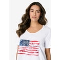 thumbnail image 2 of Roaman's Women's Plus Size American Graphic Swing Tee, 2 of 5