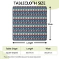 thumbnail image 2 of Bohemian style floral print square tablecloth with elastic edge, perfect for 36x36 inch indoor outdoor patio dining and kitchen tables, 2 of 6
