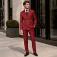 thumbnail image 4 of HBDesign Mens Summer 2 Piece Double Breasted Suit Set Quick Dry Peak Lapel Blazer Pants Business Formal Wedding, 4 of 6