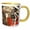 Yellow/White, variant on 3drose, an Engine Room on the Queen Mary Ship in Orange and Tan, 11oz Magic Transforming Mug