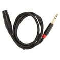 thumbnail image 2 of XLR TRS Cable, Multi Layer Shielding 1m 3 Pin 1/4in Wide Application XLR Female To TRS Cable  Sound Quality  For Guitar, 2 of 8
