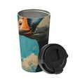 thumbnail image 2 of Balery Blue Watercolor Duck Pattern Insulated Coffee Travel Mug Stainless Steel Vacuum Coffee Cup Leakproof with Screw Lid Coffee for Hot/Iced Beverage - 500ml, 2 of 8