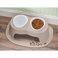 thumbnail image 4 of WeatherTech Double High Pet Feeding System 14" High Stand - BPA-Free Plastic - Tan, 4 of 5