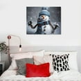 thumbnail image 4 of JEUXUS - Christmas Snowman Canvas Wall Art Decorations Snowy Weather Poster Picture Winter Wall Decor Canvas Print,Framed for Living Room Bedroom -, 4 of 4