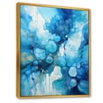 thumbnail image 2 of Designart "Drip Painting Symphony In White And Blue" Drip Painting Floater Framed Canvas Art Print, 2 of 5