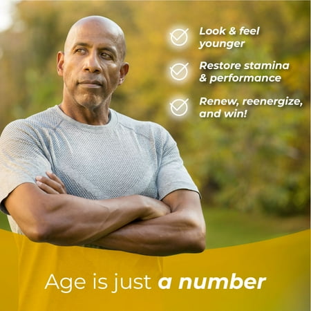Testosterone Booster Exuberant for Men by PureHealth Research, 6 Bottles