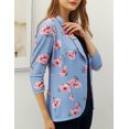 thumbnail image 2 of Doublju Womens 34 Shirring Sleeve One Button Casual Blazer Jacket With Plus Size, 2 of 5