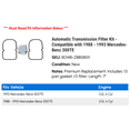 thumbnail image 2 of Automatic Transmission Filter Kit - Compatible with 1988 - 1993 Mercedes-Benz 300TE 1989 1990 1991 1992, 2 of 2