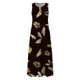 thumbnail image 5 of Vestido de mujer sin mangas con cuello redondo y bolsillo floral vintage grande OAVQHLG3B Store  lin121212, 5 of 5