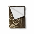 thumbnail image 2 of Chocolate Soft Flannel Fleece Throw Blanket, Romantic Heart Pattern with Dots and Flowers Valentines Day Art Illustration, Cozy Plush for Indoor and Outdoor Use, 50" x 70", Brown Beige, by Ambesonne, 2 of 6