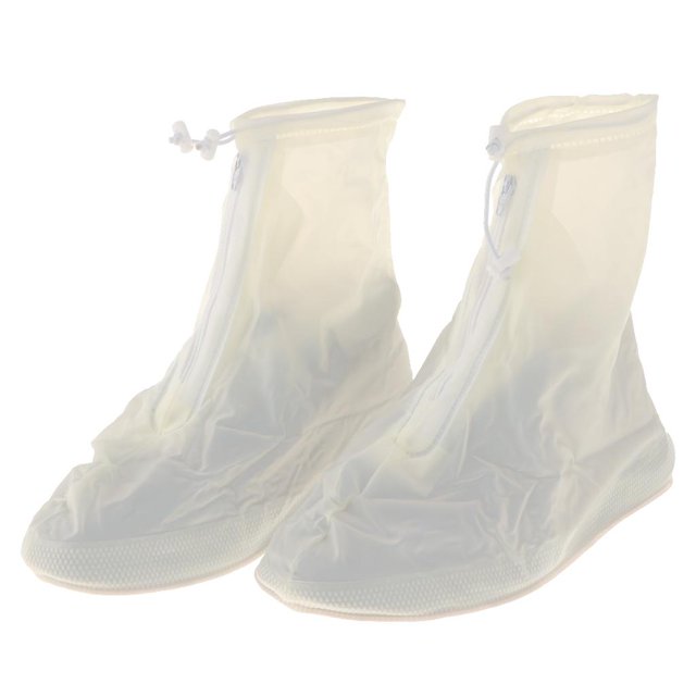 1 Par Reutilizable Botas De Calzado De Arranque A Prueba De Agua Resistente Al Agua Cremallera Protector Para Hombres Mujeres Beige-S Macarena Zapatos protectores impermeables