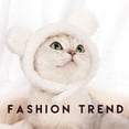 thumbnail image 3 of Cute cat simple warm headgear pet hat bear plush headgear, 3 of 6
