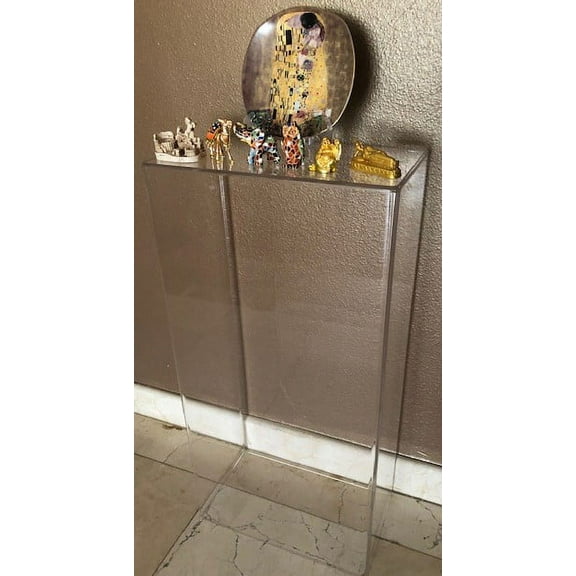 Displays2buy. Clear 16W x 9D x 32H Art Sculpture Stand Acrylic Pedestal Display
