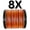 X8 Fire Camo, variant on Reaction Tackle X8 8-Strand Braided Fishing Line – Super Strong Abrasion-Resistant PE Braid – Long Cast, Zero Stretch – Freshwater & Saltwater - White - 30LB / 300yd