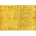 thumbnail image 1 of Ahgly Company Machine Washable Indoor Rectangle Oriental Yellow Modern Area Rugs, 2' x 3', 1 of 4