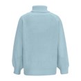 thumbnail image 4 of HAPIMO Women's Long Sleeve Sweater Casual Turtleneck Chunky Knit Loose Oversized Pullover Winter Solid Jumper Tops Teen Girls Clothes Sky Blue S, 4 of 6